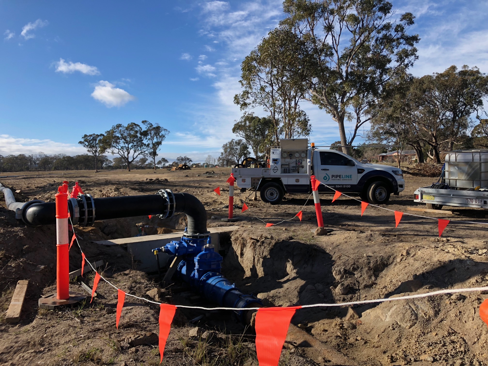 Storm King Dam Raw Water Pipeline STANTHORPE Pipe Line Testing Service